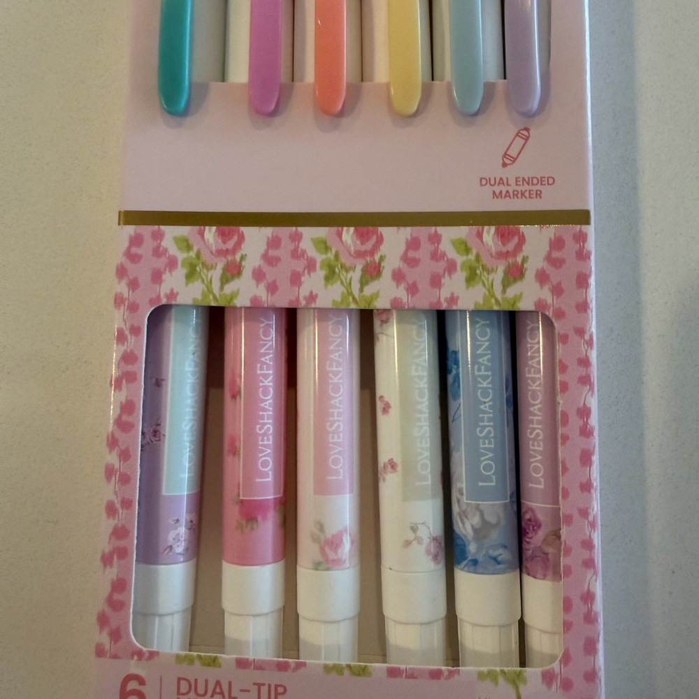 “Love Shack Fancy” x Target Yoobi Pastel Colors Dual-Tip Highlighters - Picture 2 of 5